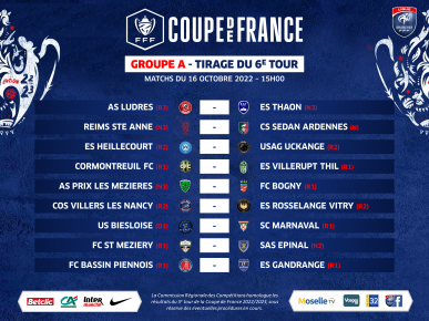 Coupe De France Les Affiches Du 6e Tour LIGUE DU GRAND EST DE FOOTBALL